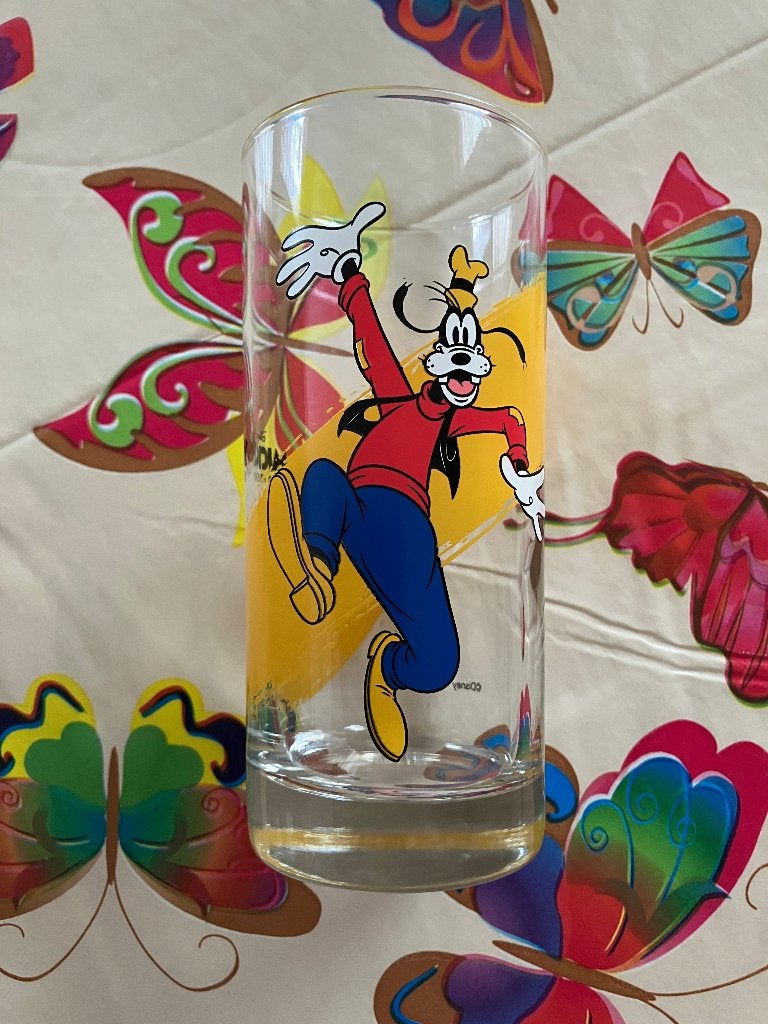 Disney glas Goofy, Ophalen of Verzenden, Goofy of Pluto, Zo goed als nieuw, Servies