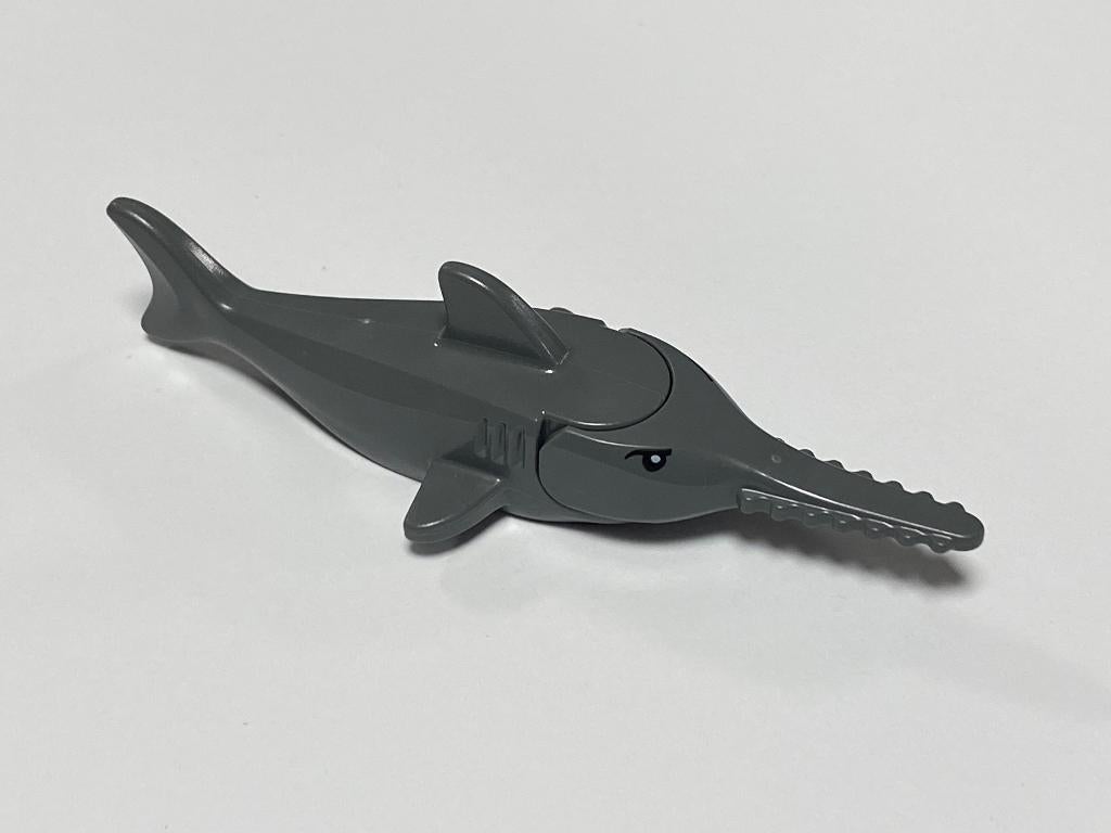 Lego nieuwe donkergrijze zaagvis / sawfish, Overige thema's, Lego, Overige typen, Nieuw