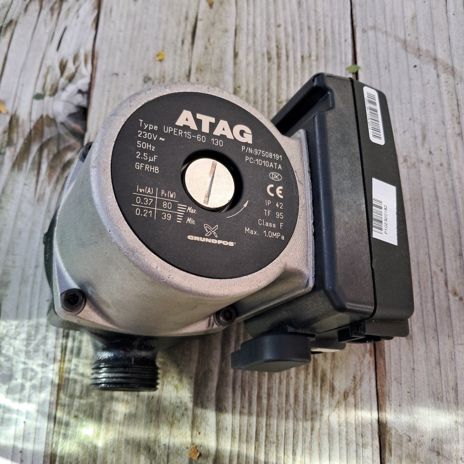 atag E264 pomp grundfos UPER 15-60 130, Gebruikt, Minder dan 30 cm, Overige typen, Minder dan 60 cm