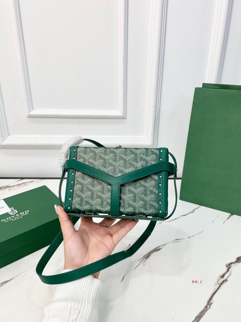 Goyard dames cosmetische schoudertas, Verzenden, Nieuw, Groen, Schoudertasje