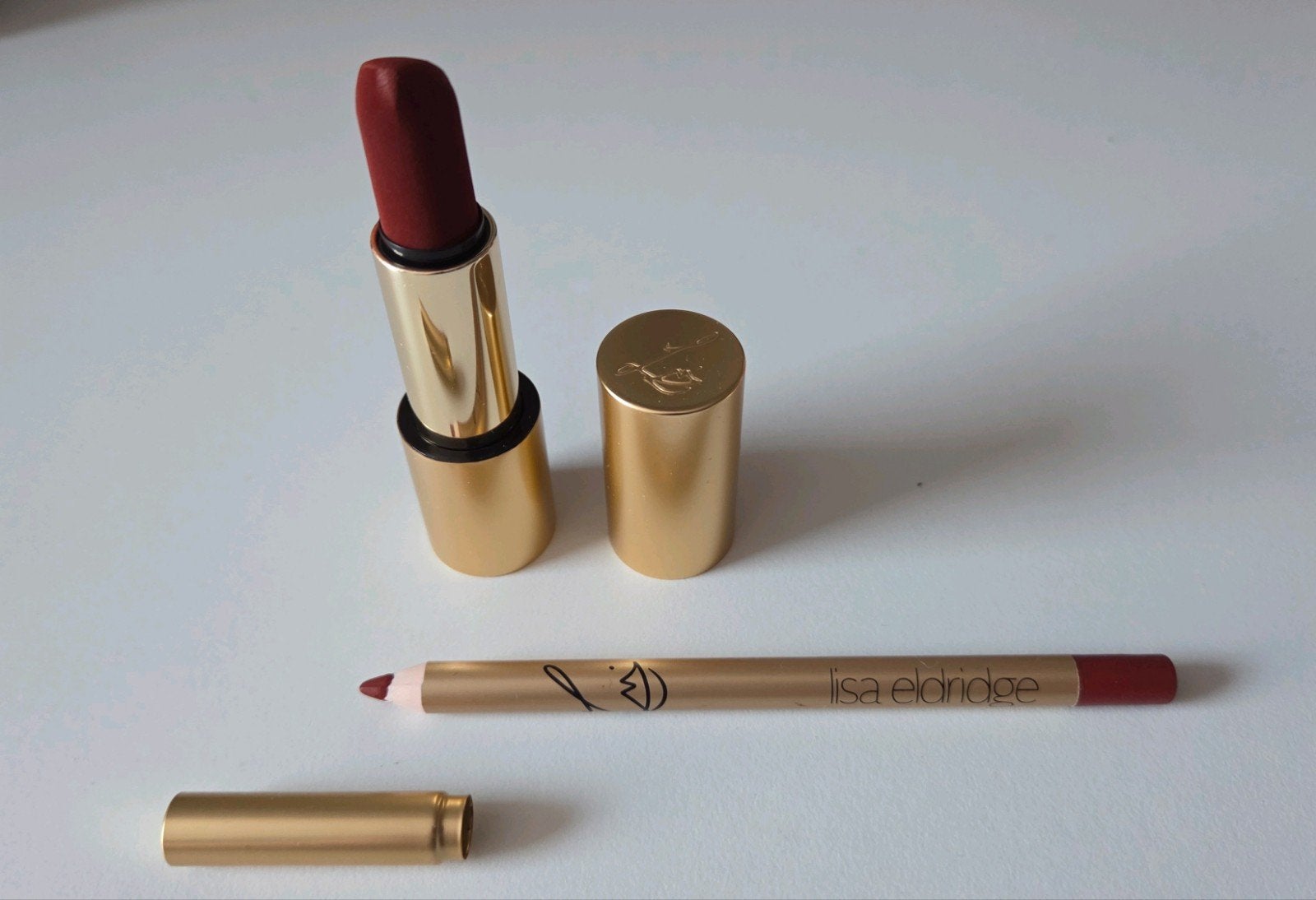 Lisa Eldridge lipstick en lipliner Cinnabar, Ophalen of Verzenden, Lippen