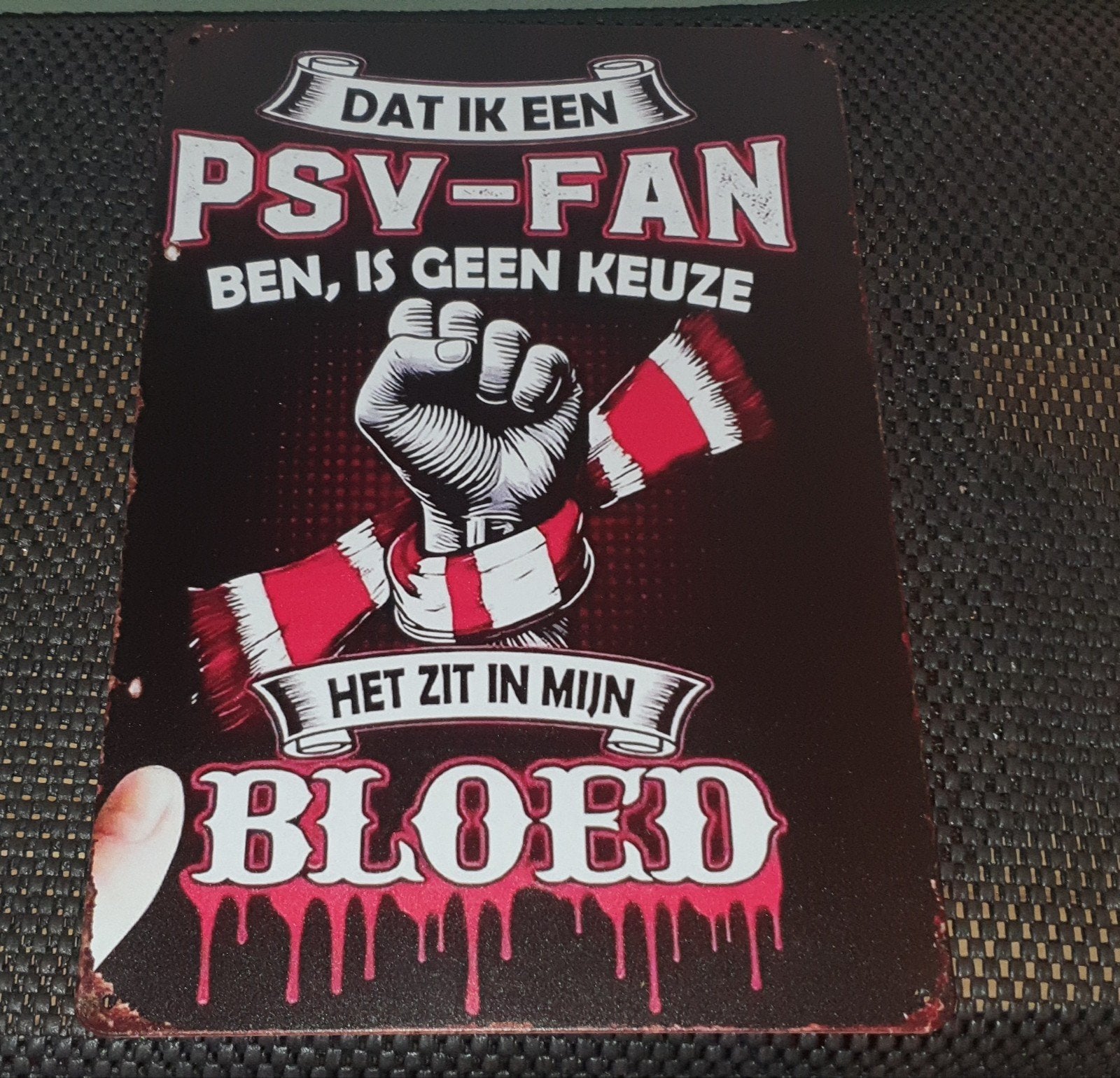 metalen wandbord van PSV Eindhoven, Verzamelen, Sportartikelen en Voetbal, Ophalen of Verzenden, PSV