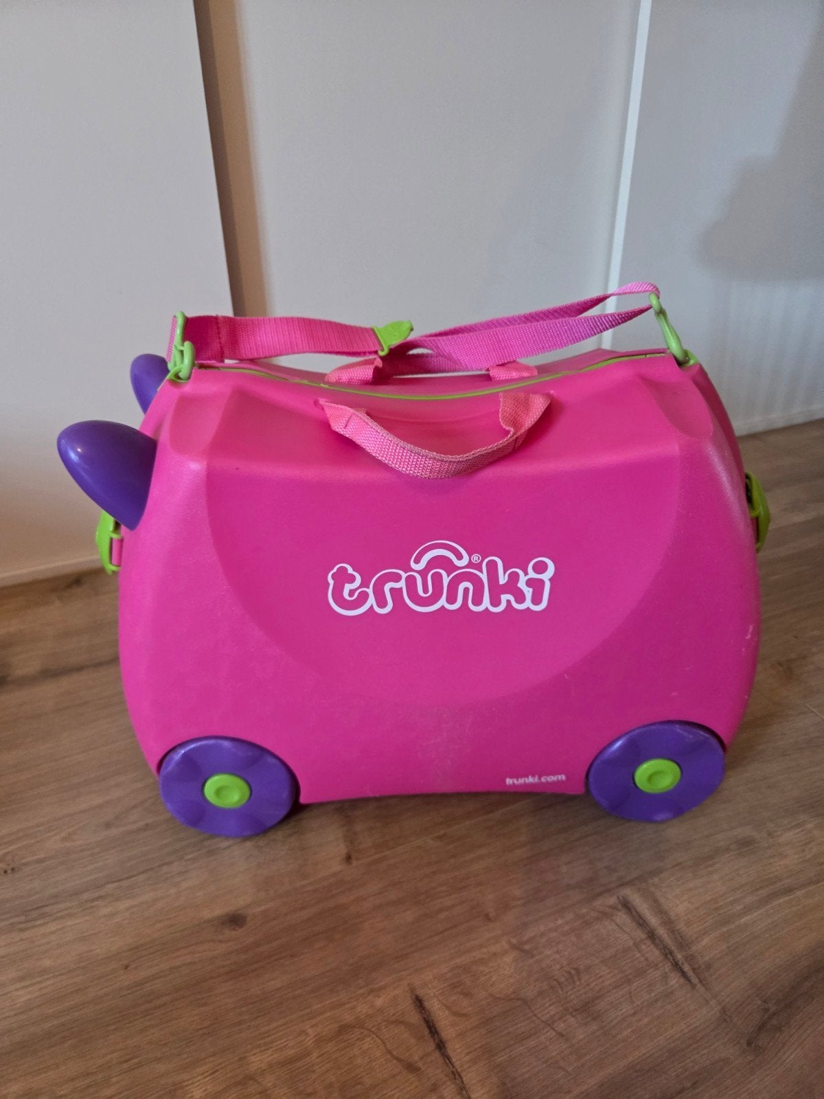 Trunki Kinderkoffer Roze met Wieltjes en Draagriem, Wieltjes, Gebruikt, Minder dan 40 cm, Minder dan 35 cm