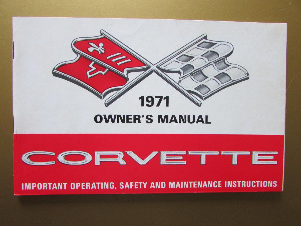 1971 Chevrolet Corvette owner's manual, Engels, Auto diversen, Handleidingen en Instructieboekjes, Ophalen of Verzenden