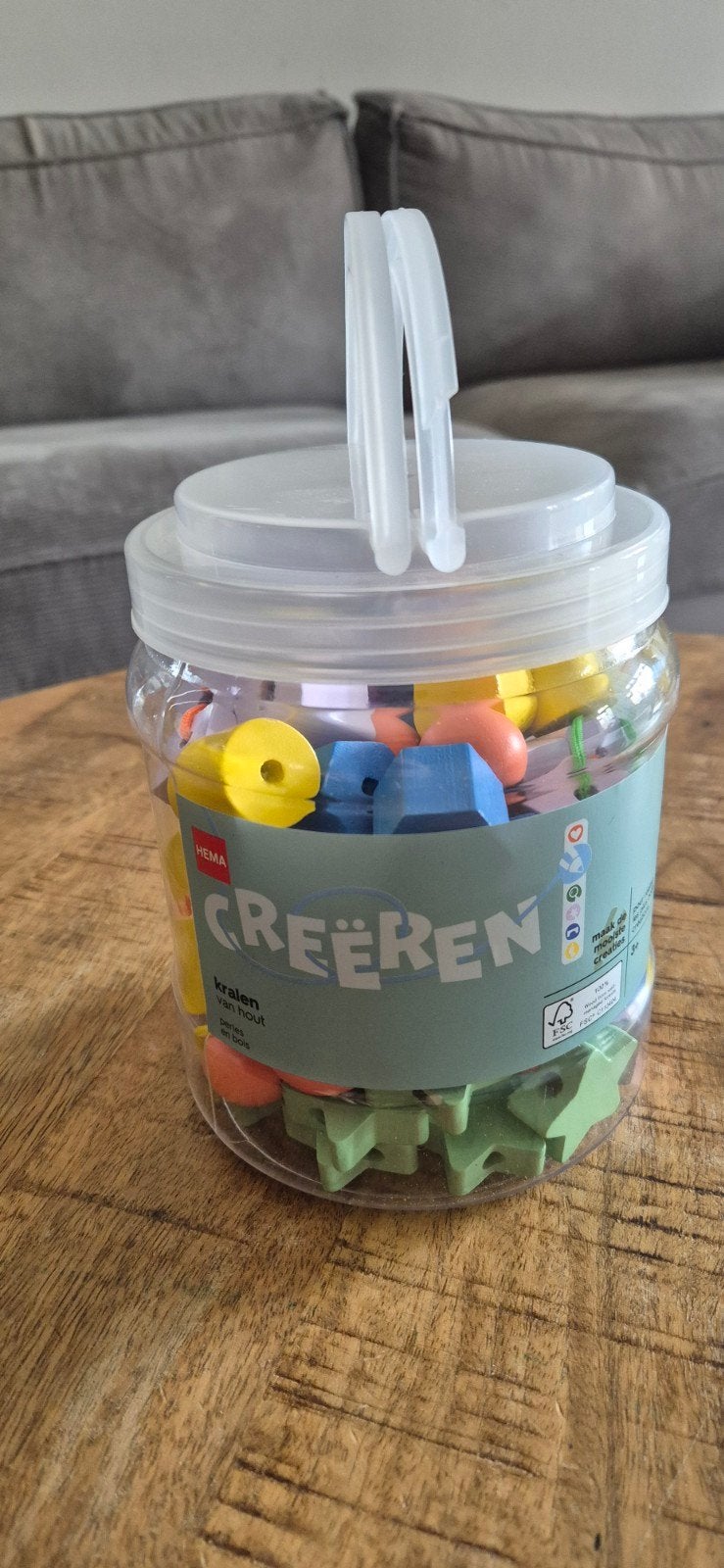 Houten Kralen Hema, Ophalen, Gebruikt