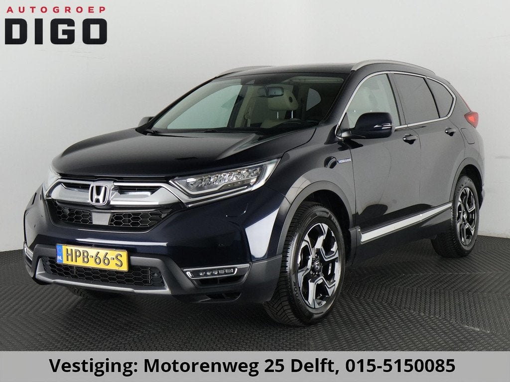 Honda CR-V 2.0 HYBRIDE AWD EXECUTIVE AUTOMAAT GARANTIE 9-202, Auto's, Honda, Automaat, 4 cilinders, Blauw, Bedrijf