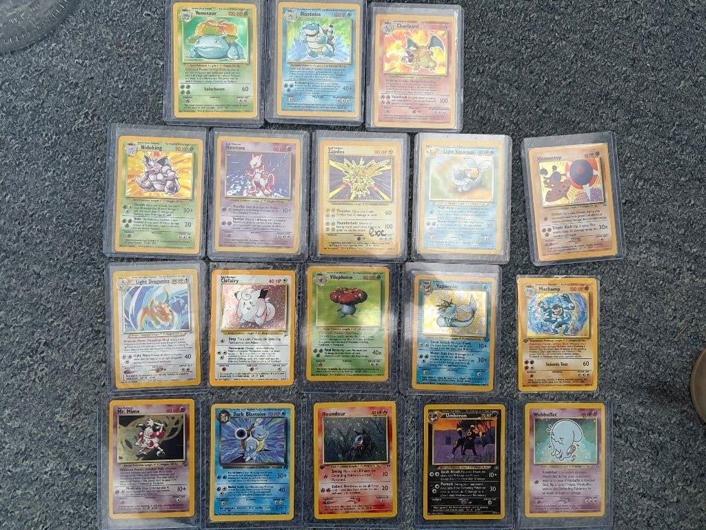 Vintage pokemon, Hobby en Vrije tijd, Ophalen of Verzenden, Zo goed als nieuw, Meerdere kaarten, Foil
