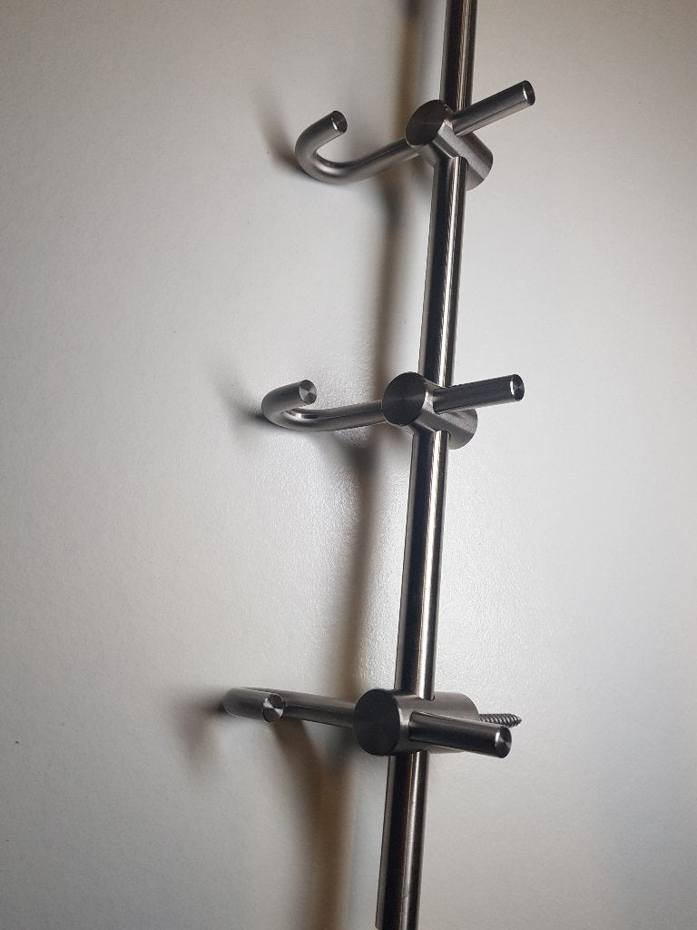 Kapstok Design RVS, Huis en Inrichting, Wandkapstok, Ophalen of Verzenden, Zo goed als nieuw, Minder dan 100 cm