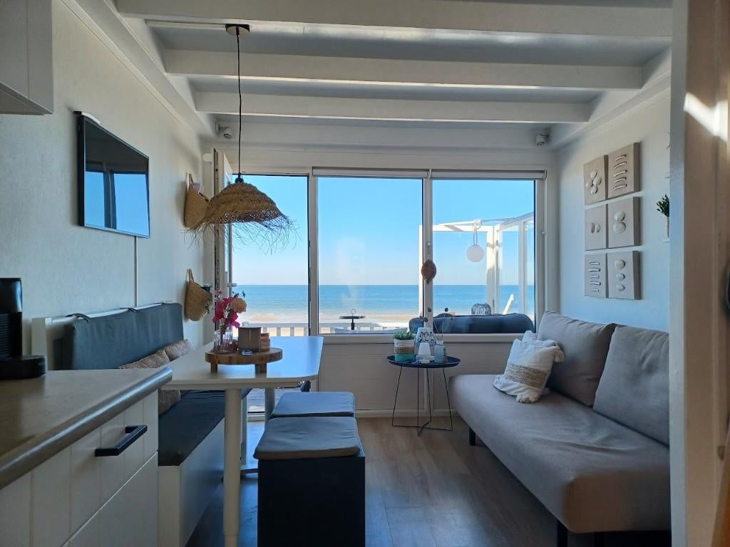 slaapstrandhuisje op strand Dishoek te huur mei/ sept, Overige typen, Zeeland, Internet, 1 slaapkamer