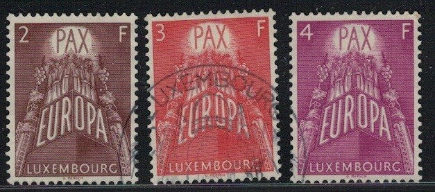 d91 Luxemburg 572/74 gestempeld, Postzegels en Munten, Verzenden, Luxemburg, Gestempeld