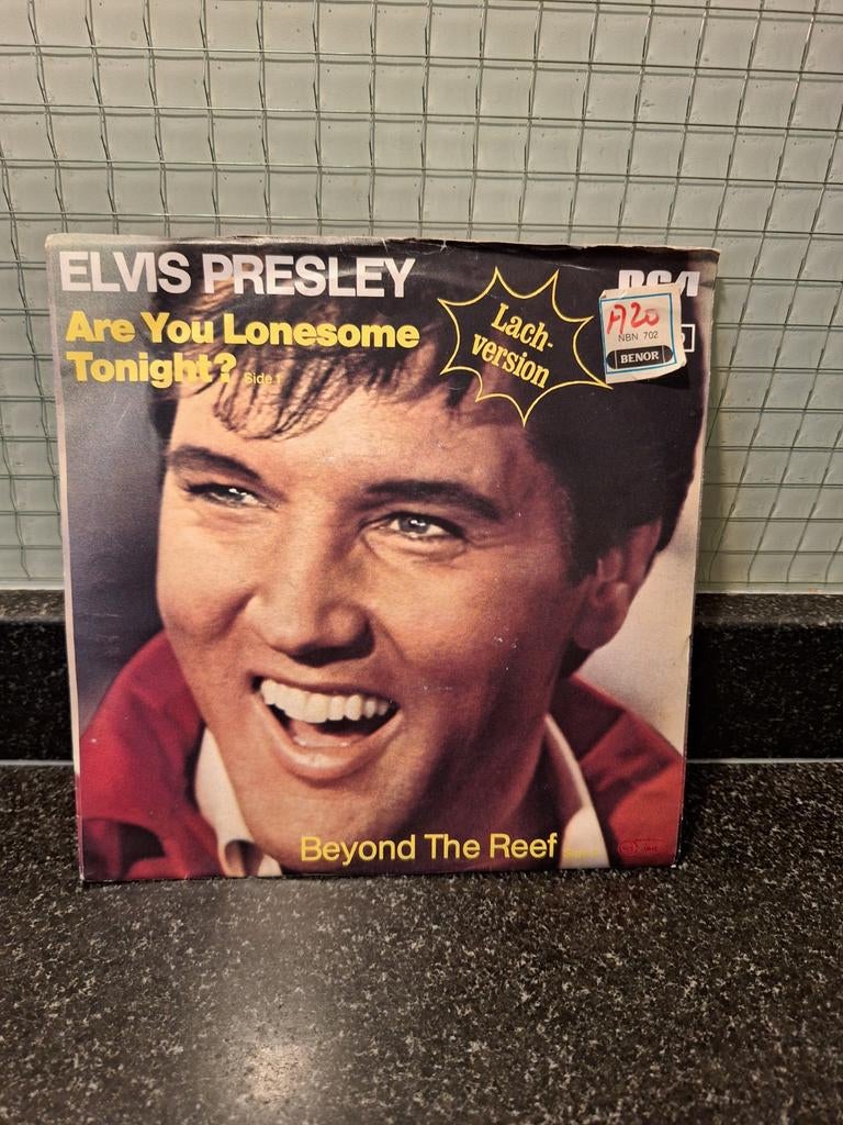 Elvis Presley - Are You Lonesome Tonight? (Lachversie), Gebruikt, Fotohoes, 7 inch, Single
