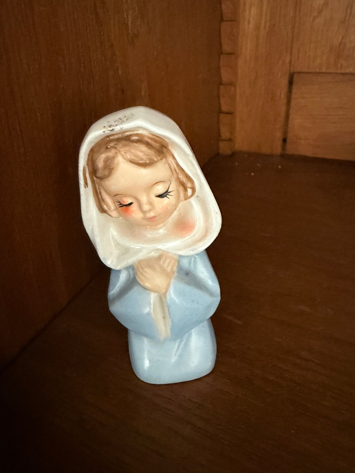 Vintage porseleinen beeldj Biddend meisje Maria Hummel stijl, Antiek en Kunst, Antiek | Religie, Ophalen of Verzenden