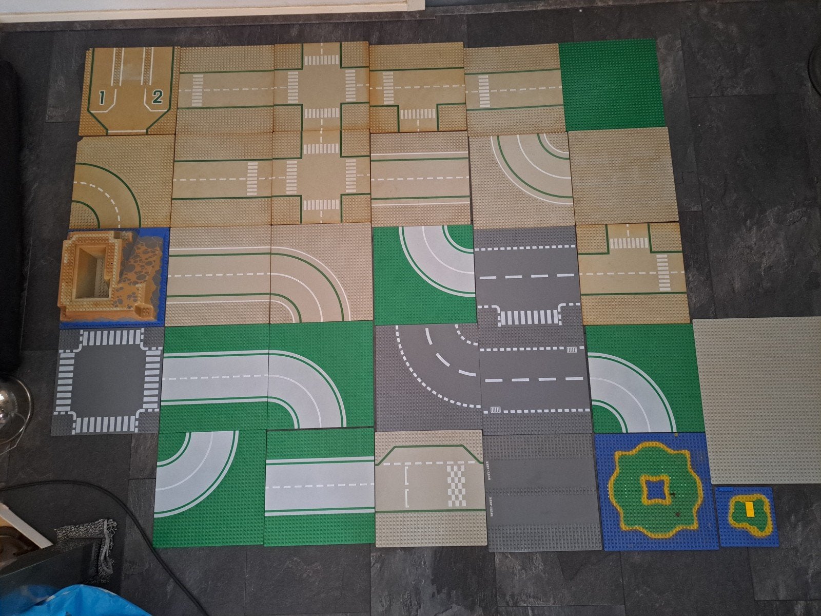 31 Lego platen wegplaten ruimte krater grondplaten  straten, Ophalen of Verzenden, Gebruikt, Grondplaat, Lego