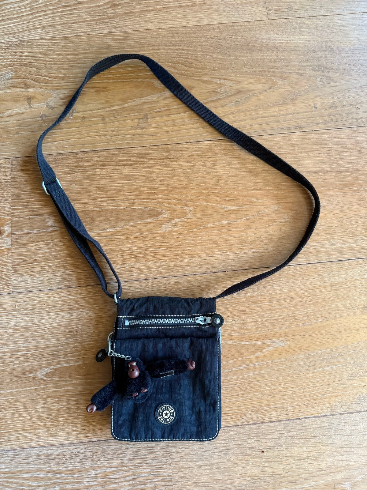 Zwart Kipling tasje met aapje - Ongebruikt, Verzenden, Nieuw, Zwart, Kipling
