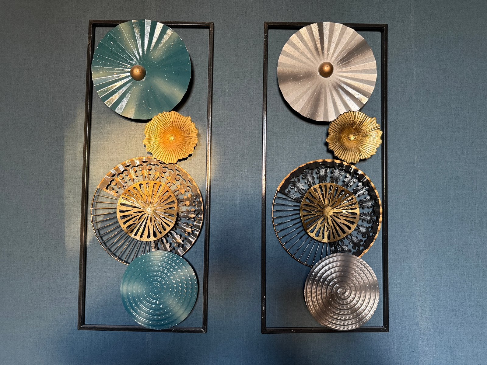 Metalen muur decoratie, Ophalen of Verzenden, Zo goed als nieuw, Minder dan 50 cm, Schilderij