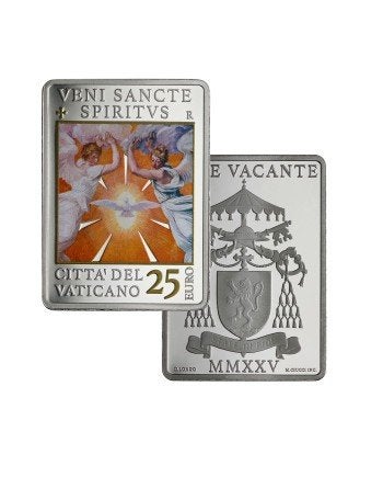 25 Euro Vaticaan 2025 - Sede Vacante - Zilver - PROOF, Vaticaanstad, Verzenden, Zilver, Overige waardes