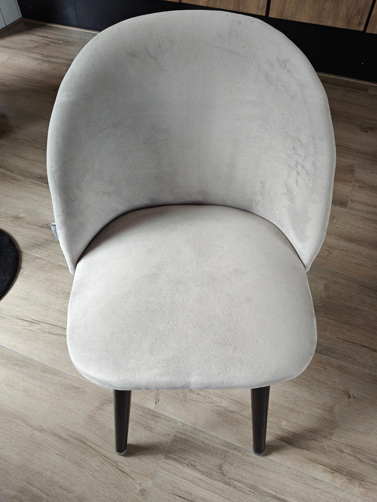 Set van 5 X5HOME eetkamerstoelen - Grijs stof, Huis en Inrichting, Stoelen, Ophalen, Gebruikt, Vijf, Zes of meer stoelen, Stof