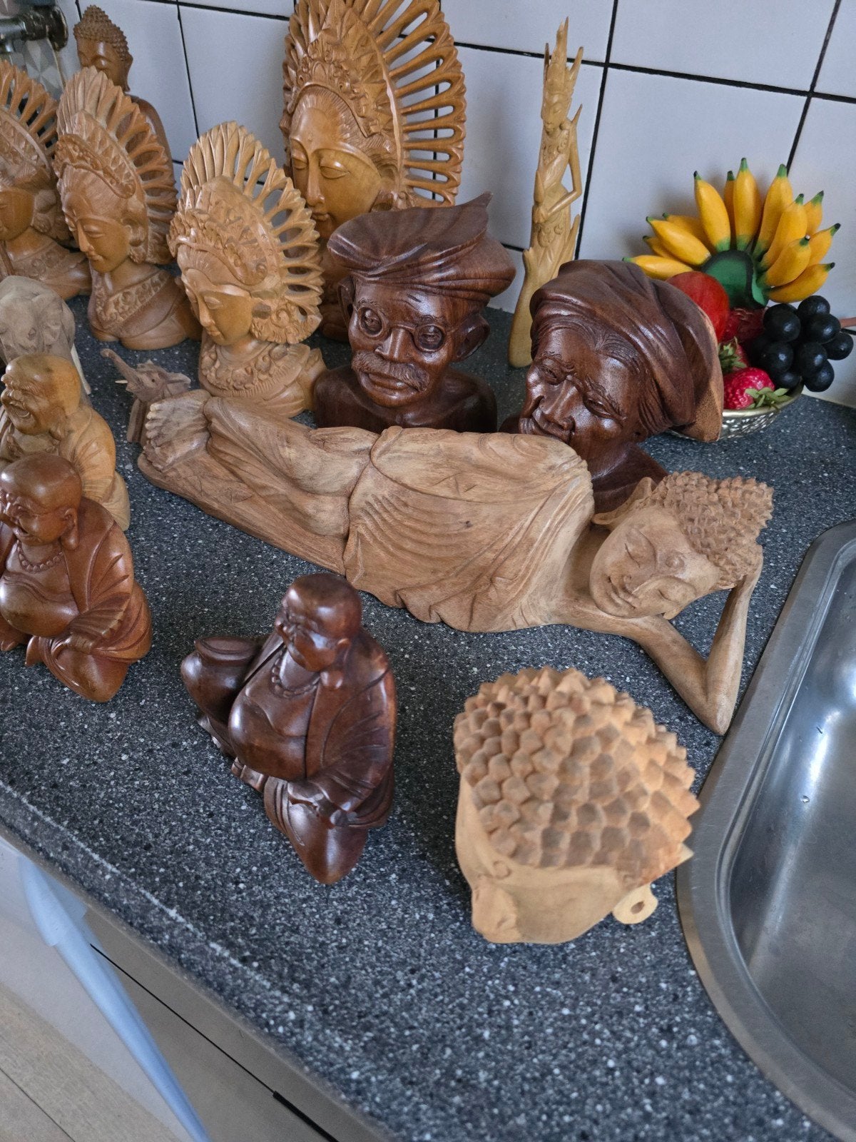 diverse vintage hout snijwerk, Antiek en Kunst, Ophalen of Verzenden