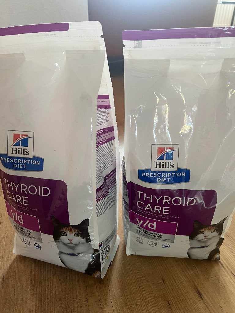 2x Hill’s Prescription Diet Y/D Thyroid Care – 3 kg – nieuw, Ophalen, Kat