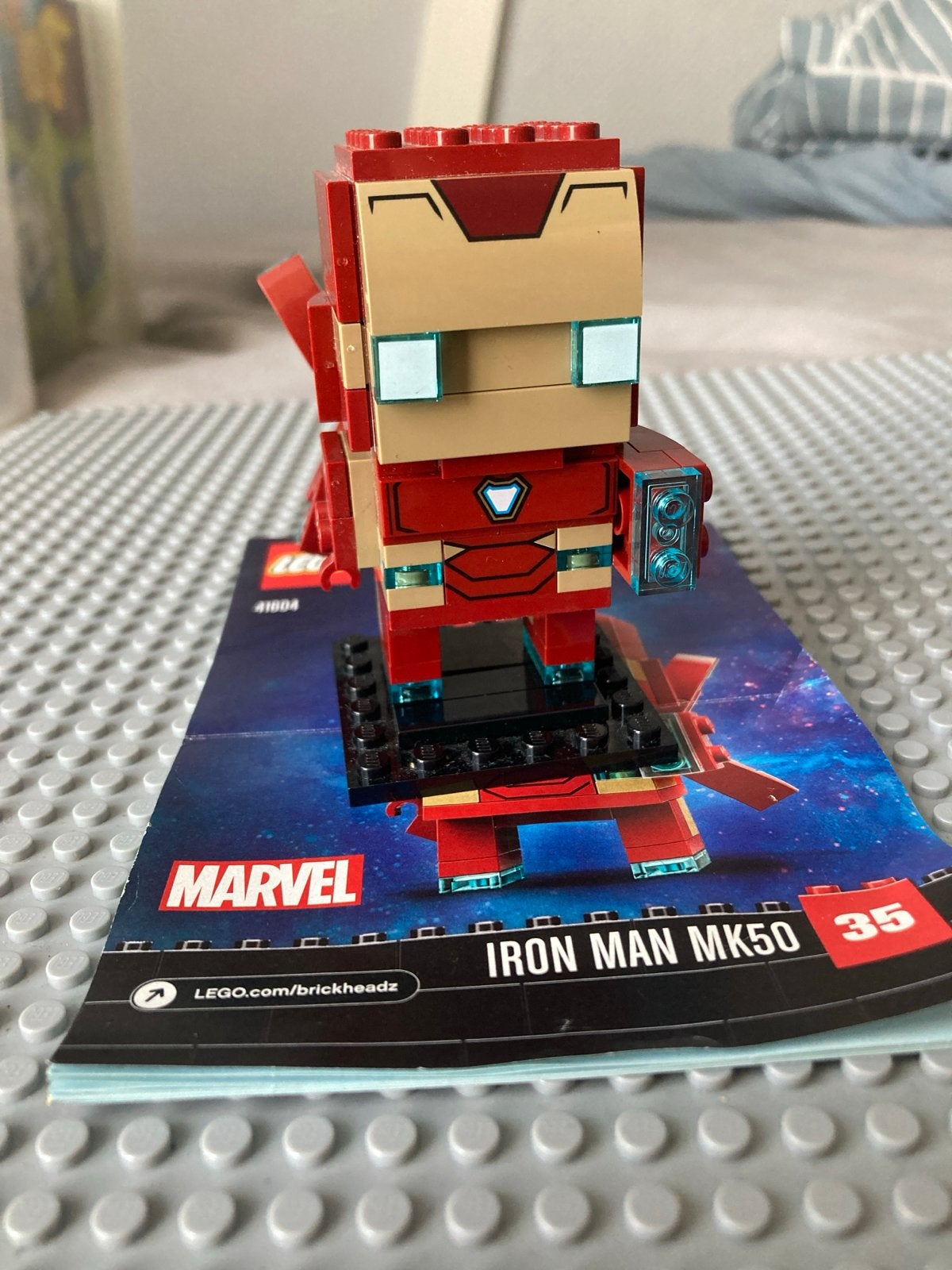 LEGO BrickHeadz Marvel Iron Man MK50 (41604), Ophalen of Verzenden, Zo goed als nieuw, Overige merken