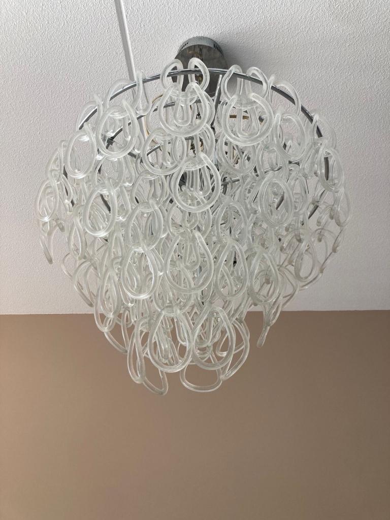 Design kroonluchter, Ophalen, Zo goed als nieuw, Glas