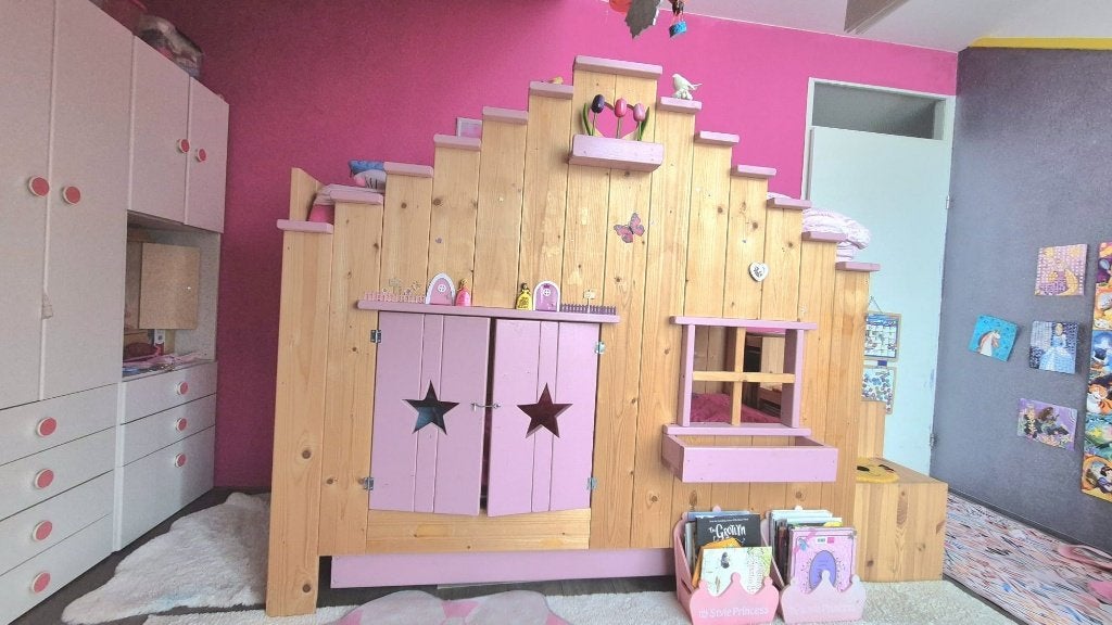 Hardhout Stapelbed, Ophalen, Gebruikt, Stapelbed