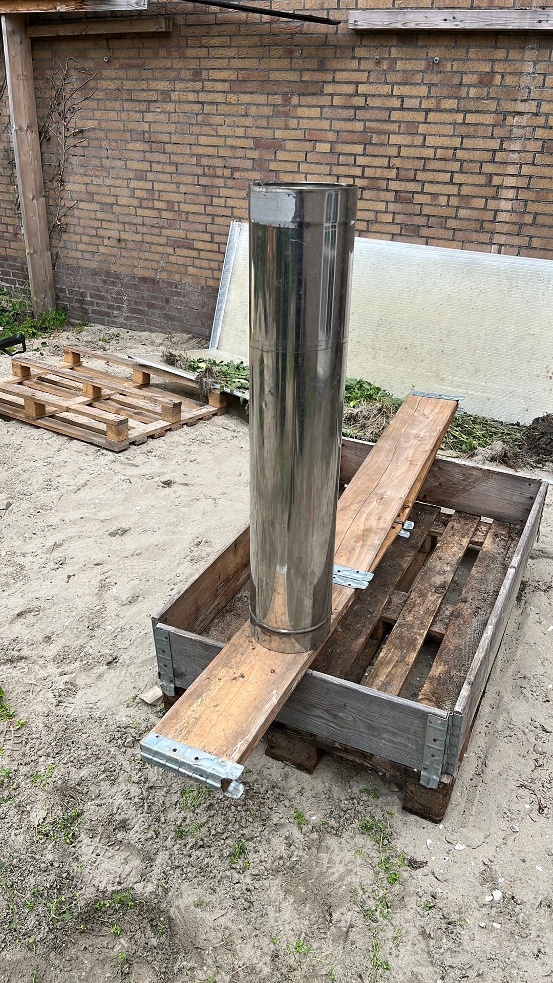 Dubbelwandige rookgas buis 150 mm, Ophalen of Verzenden, Zo goed als nieuw