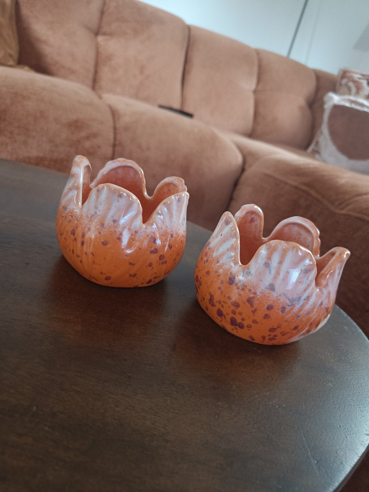 2x Xenos kaarshouders / theelicht houders, Waxinelichthouder, Nieuw, Oranje, Ophalen of Verzenden