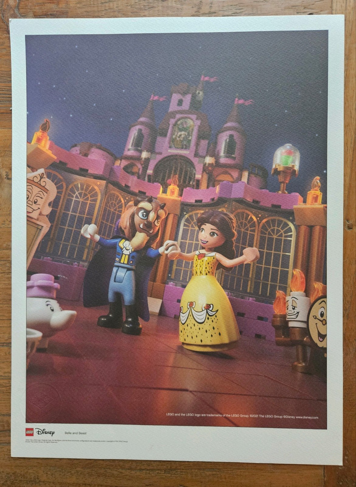 Lego Print - Beauty and the Beast, Lego, Accessoire, Ophalen of Verzenden, Zo goed als nieuw