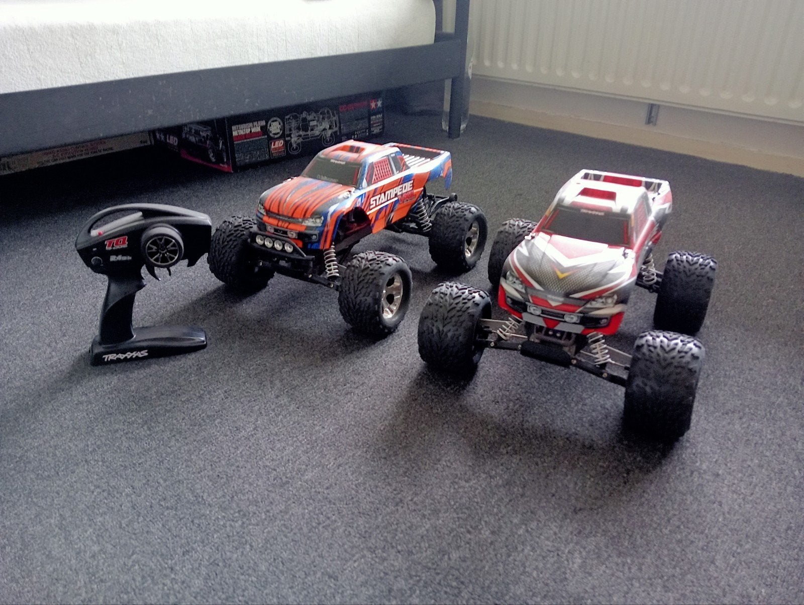 Traxxas Stampede 2WD VXL met HPI Flux motor en extra chassis, Elektro, Gebruikt, Auto offroad, Ophalen of Verzenden