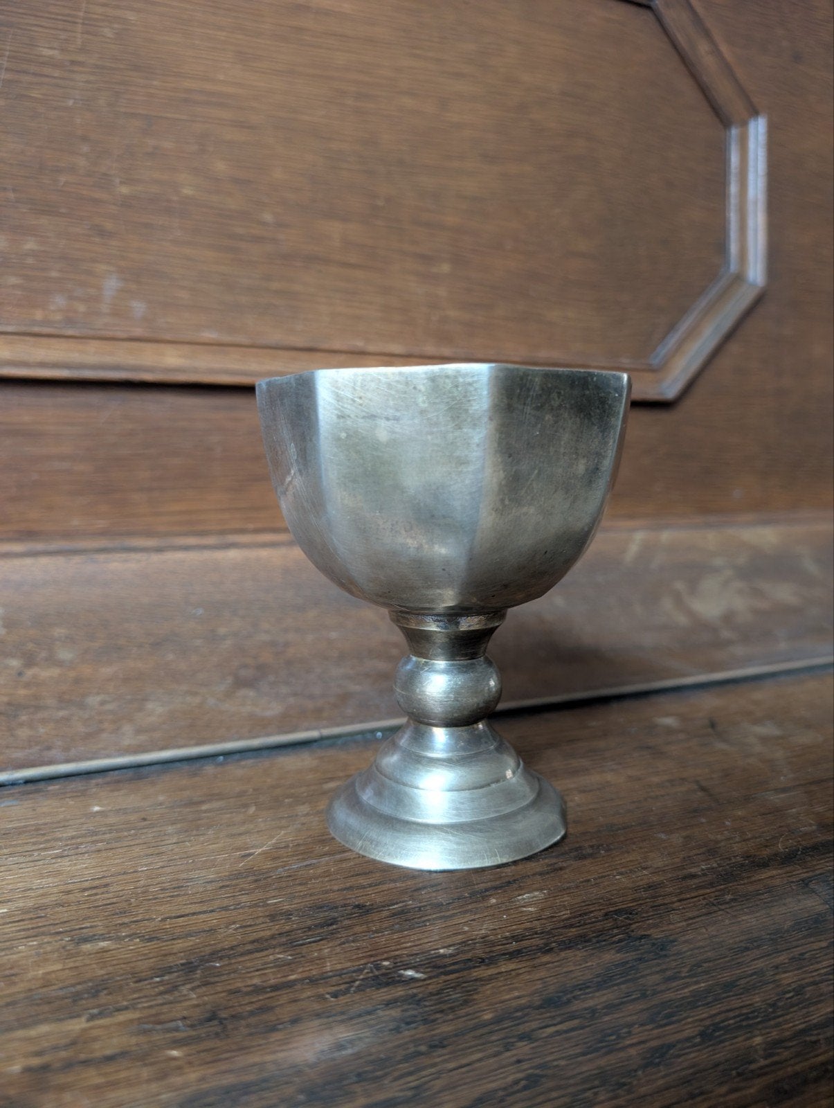 Antieke zilverkleurige kelk, Ophalen of Verzenden