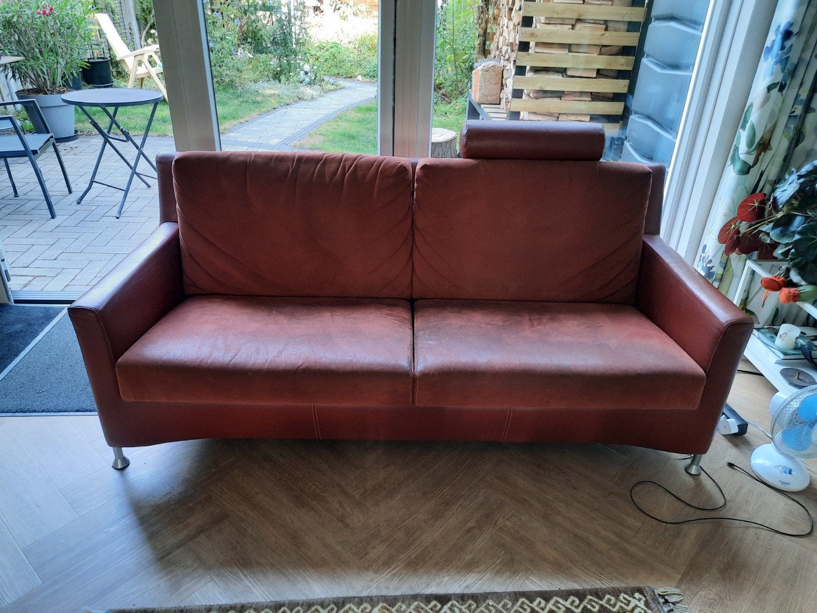 Solide design LeoLux bank, Ophalen, Gebruikt, 150 tot 200 cm, Tweepersoons