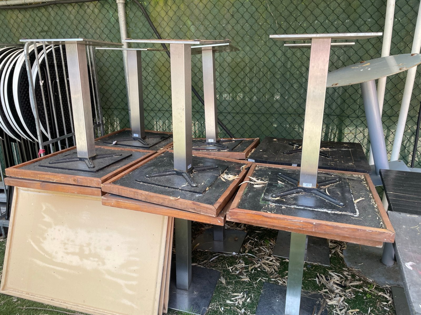 Set van 15 gebruikte tafelpoten met onderstel, Ophalen, Tafelpoot, Gebruikt, 50 tot 100 cm