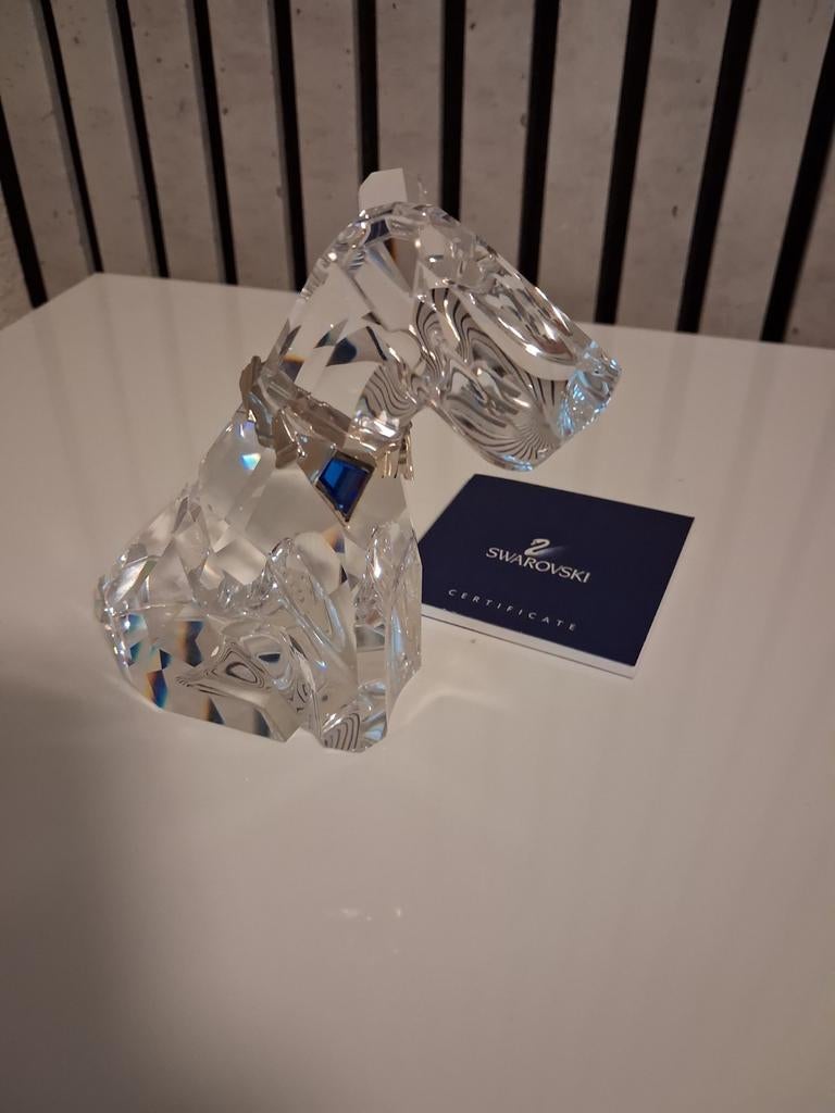 Swarovski beeldje: De Hond met doos en certificaat, Verzamelen, Swarovski, Ophalen of Verzenden