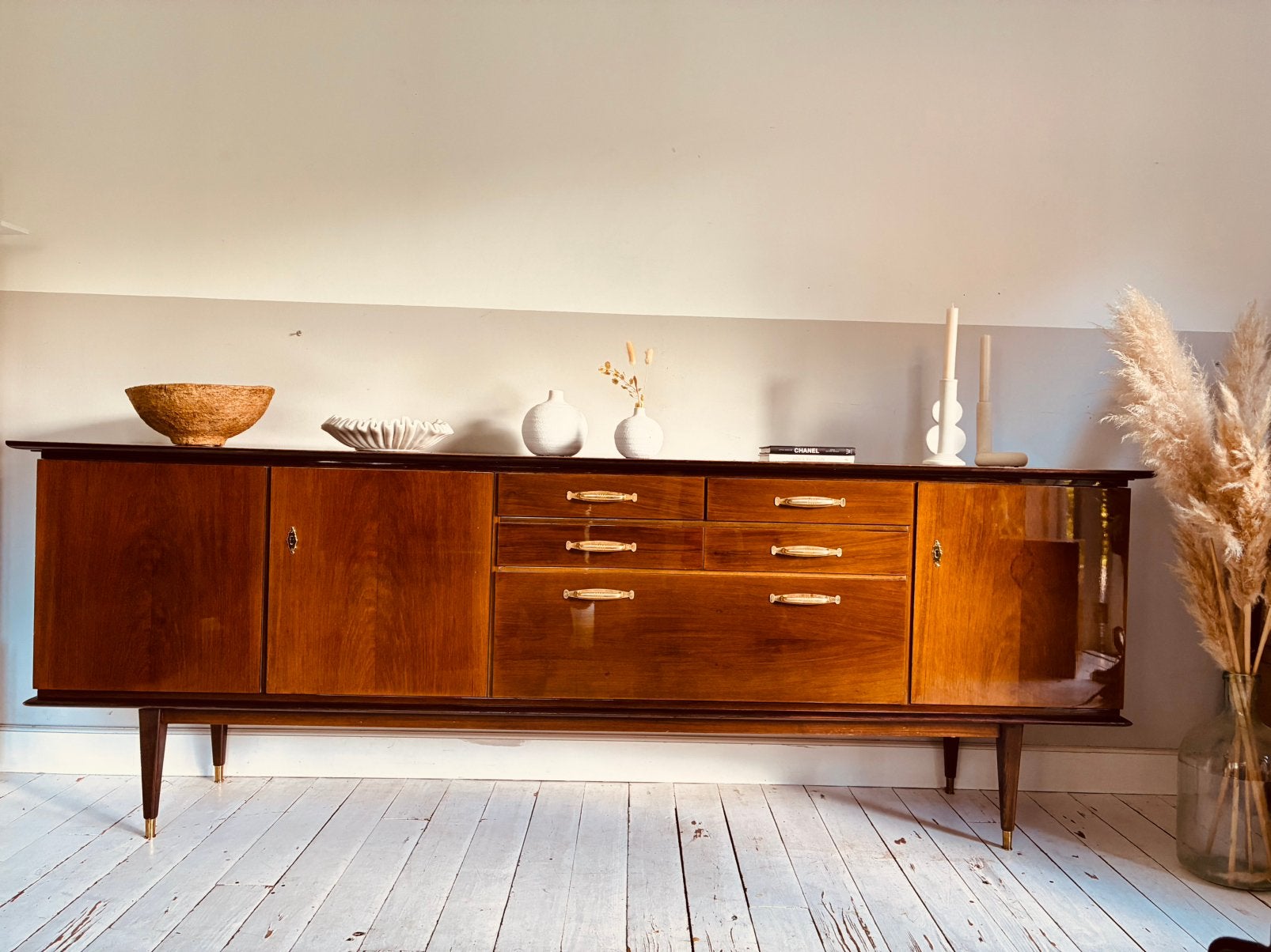 Vintage retro dressoir tv meubel mid century, Ophalen, Zo goed als nieuw, 25 tot 50 cm