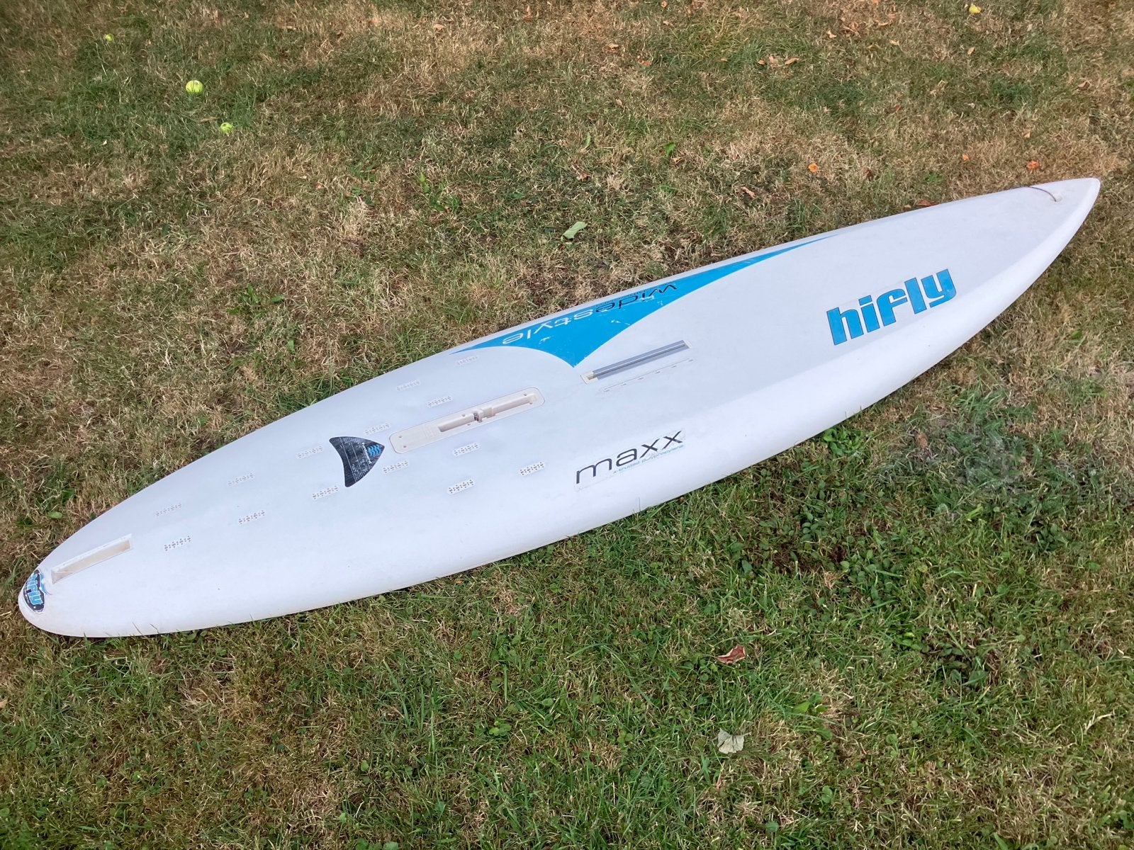 Oude surfplank (Hifly Maxx Funboard), Met voetbanden, Gebruikt, 300 cm of meer, Plank