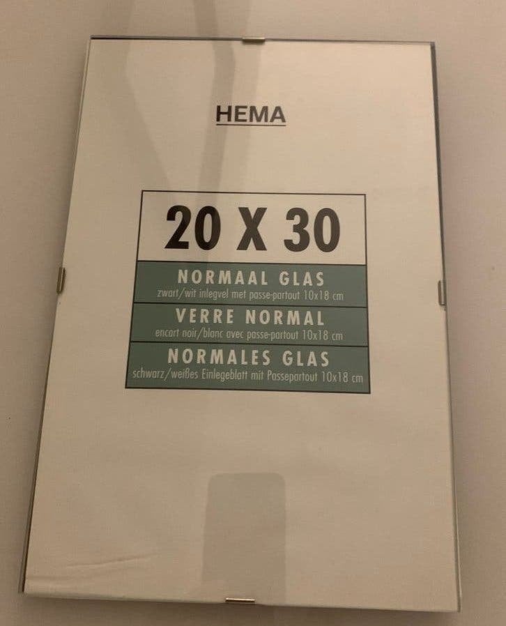 Wissellijst 20x30 cm, Audio, Tv en Foto, Ophalen, Gebruikt, Met glas, Wissellijst