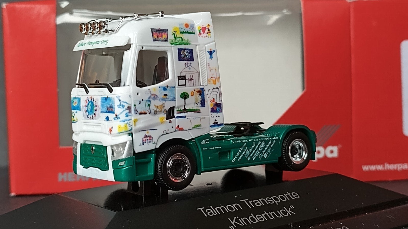 Renault T Kinder Truck Talmon Transport 1:87 Herpa Pol, Verzenden, ., Nieuw, Herpa