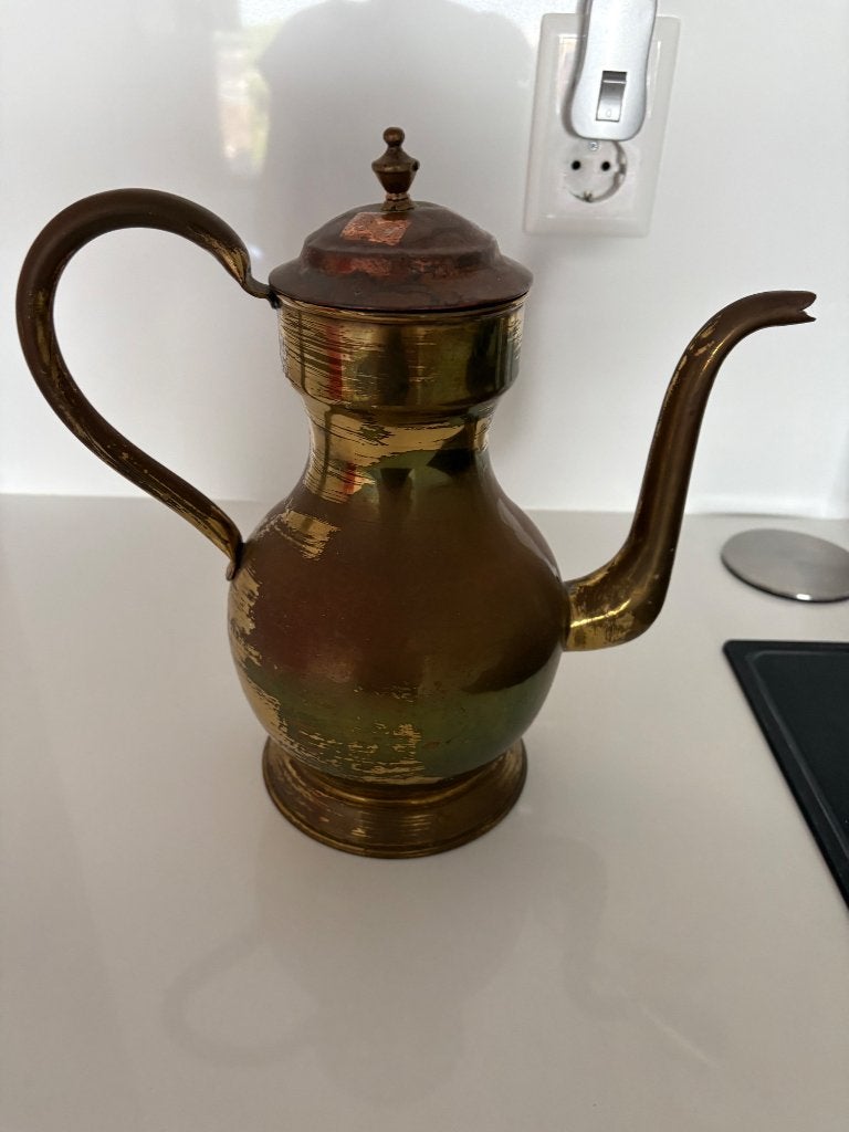 Antieke koperen kan ca.27x16x13cm, Ophalen