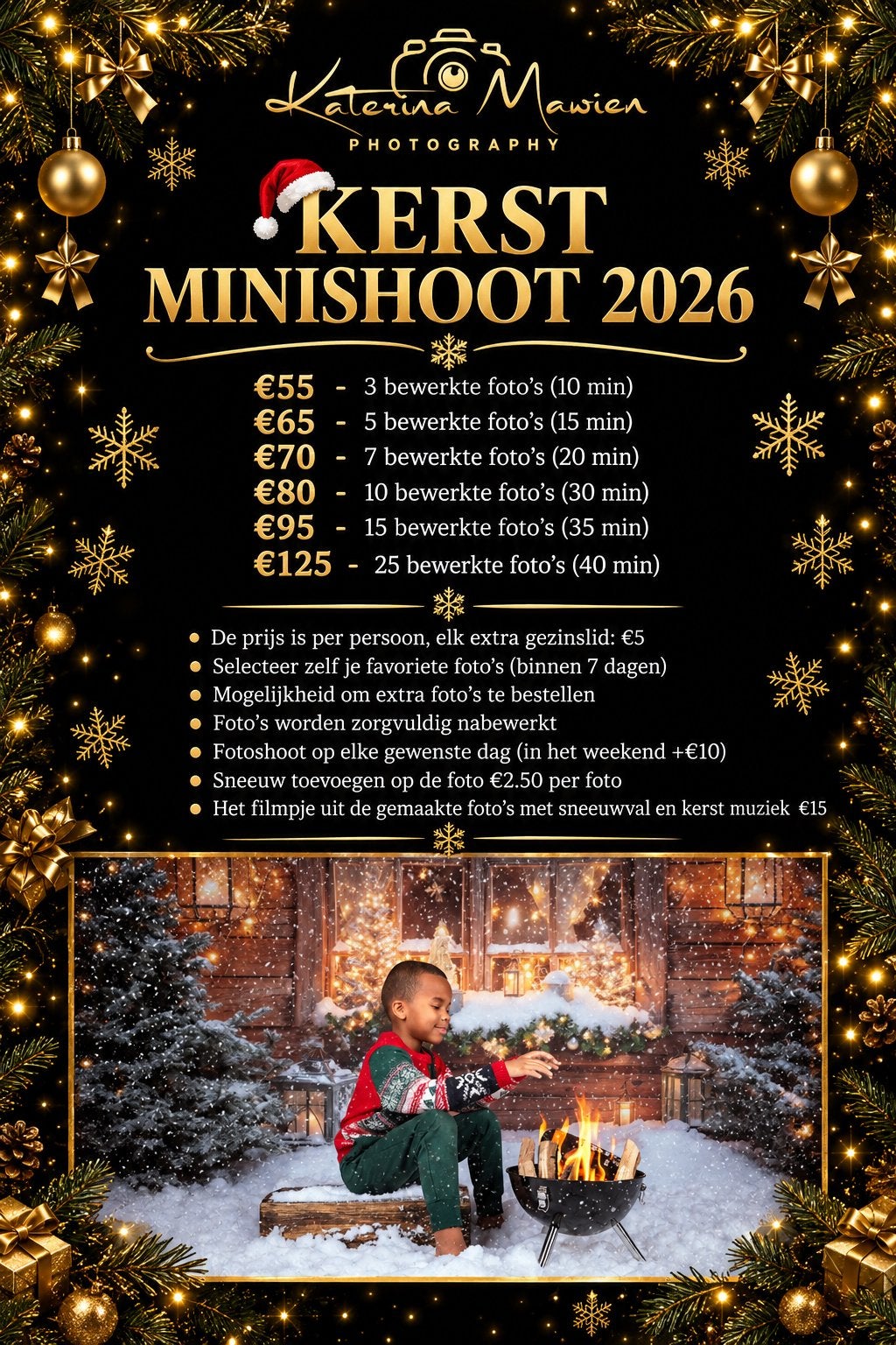 Kerst fotoshoot minishoot fotograaf kerstshoot, Ophalen, Nieuw