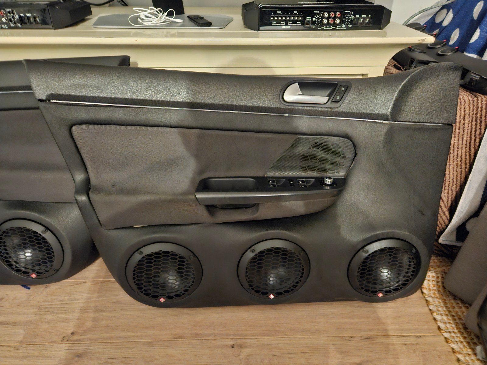 custom doorpanelen golf 5 3x 16,5cm speakers, Auto-onderdelen, Ophalen, Gebruikt, Volkswagen