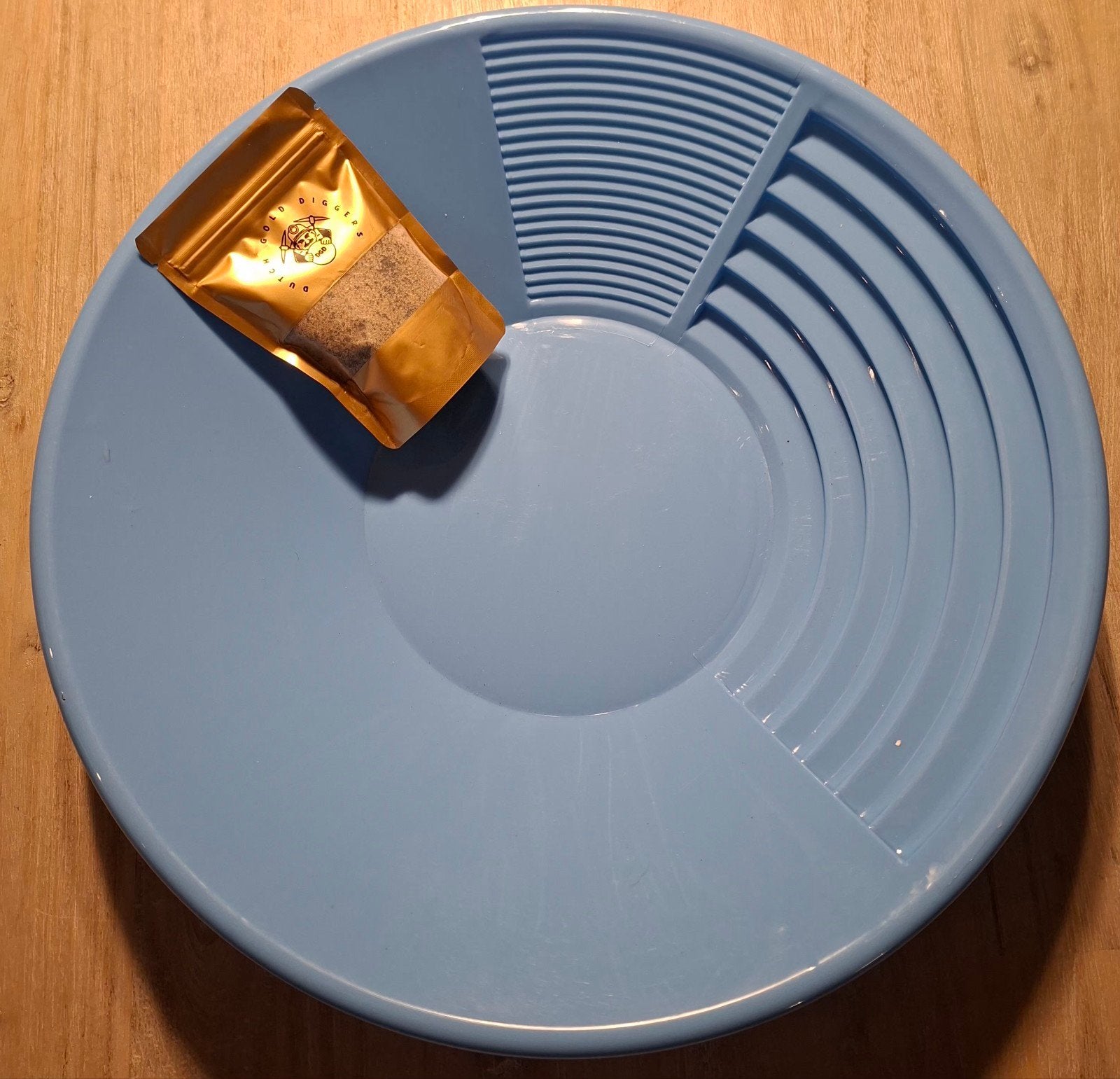 Goudpan en Paydirt met 100mg echt natuur goud., Verzenden, Nieuw