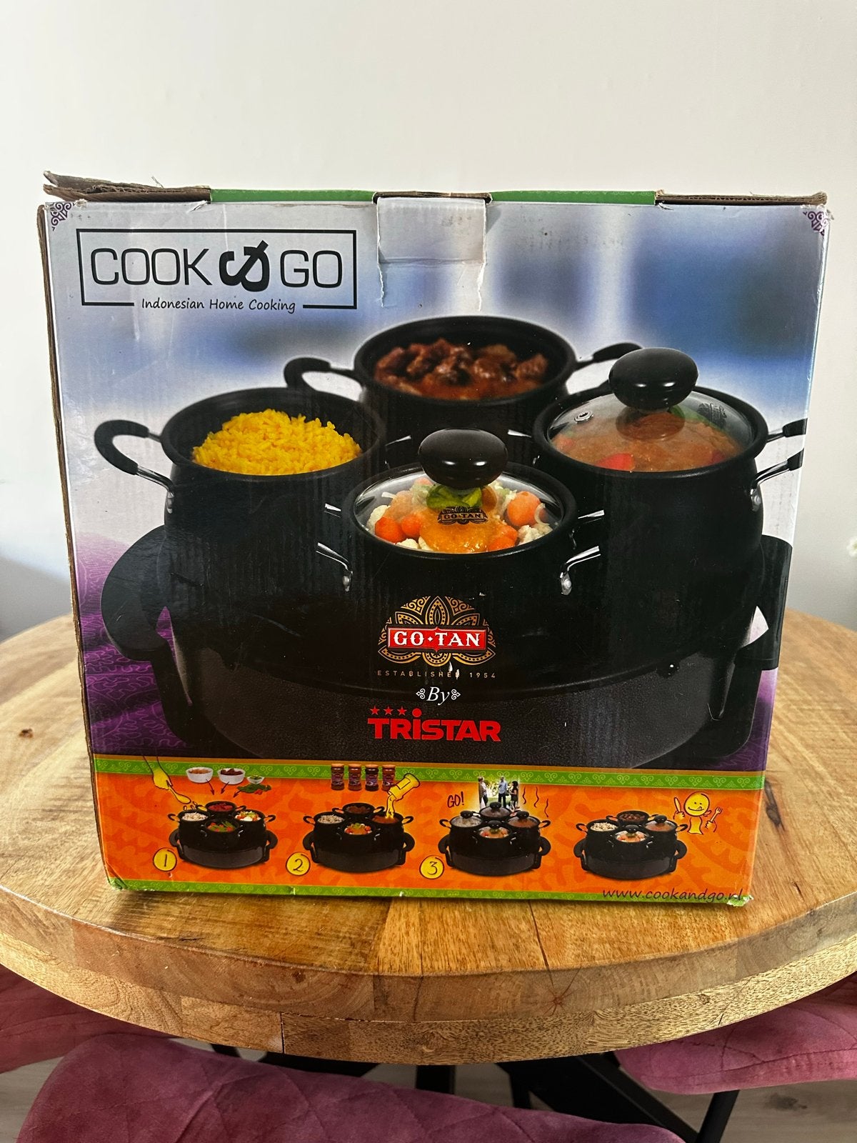 Go Tan Cook&Go Set - Indonesisch Koken, Ophalen, Overige materialen, Met deksel, Pannenset