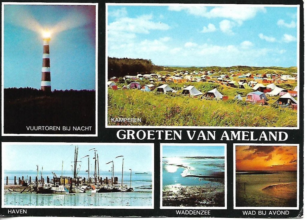 Ameland- -5-luik., Verzenden, 1980 tot heden, Gelopen, Waddeneilanden