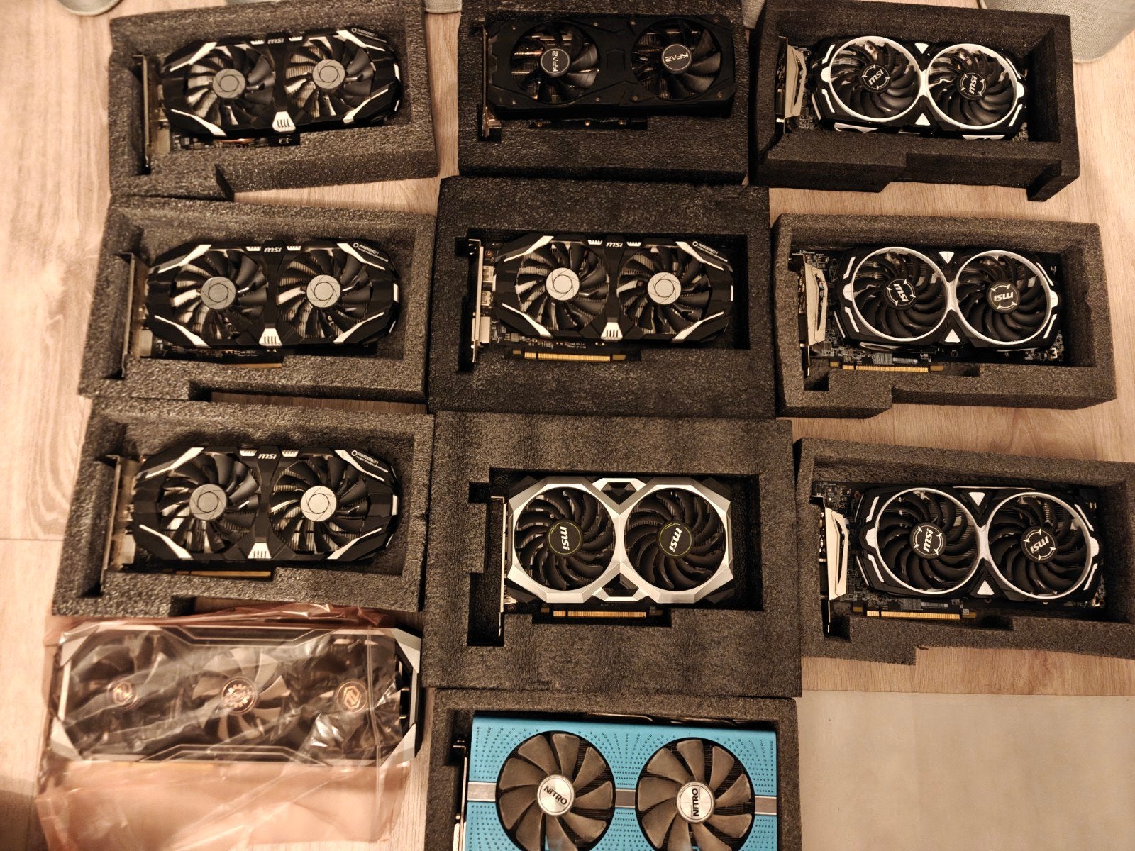 11 defecte GPU'S RTX 3060ti RX 5700 RX 580 GTX 1660 GTX 1060, Ophalen of Verzenden, GDDR5, PCI-Express 3