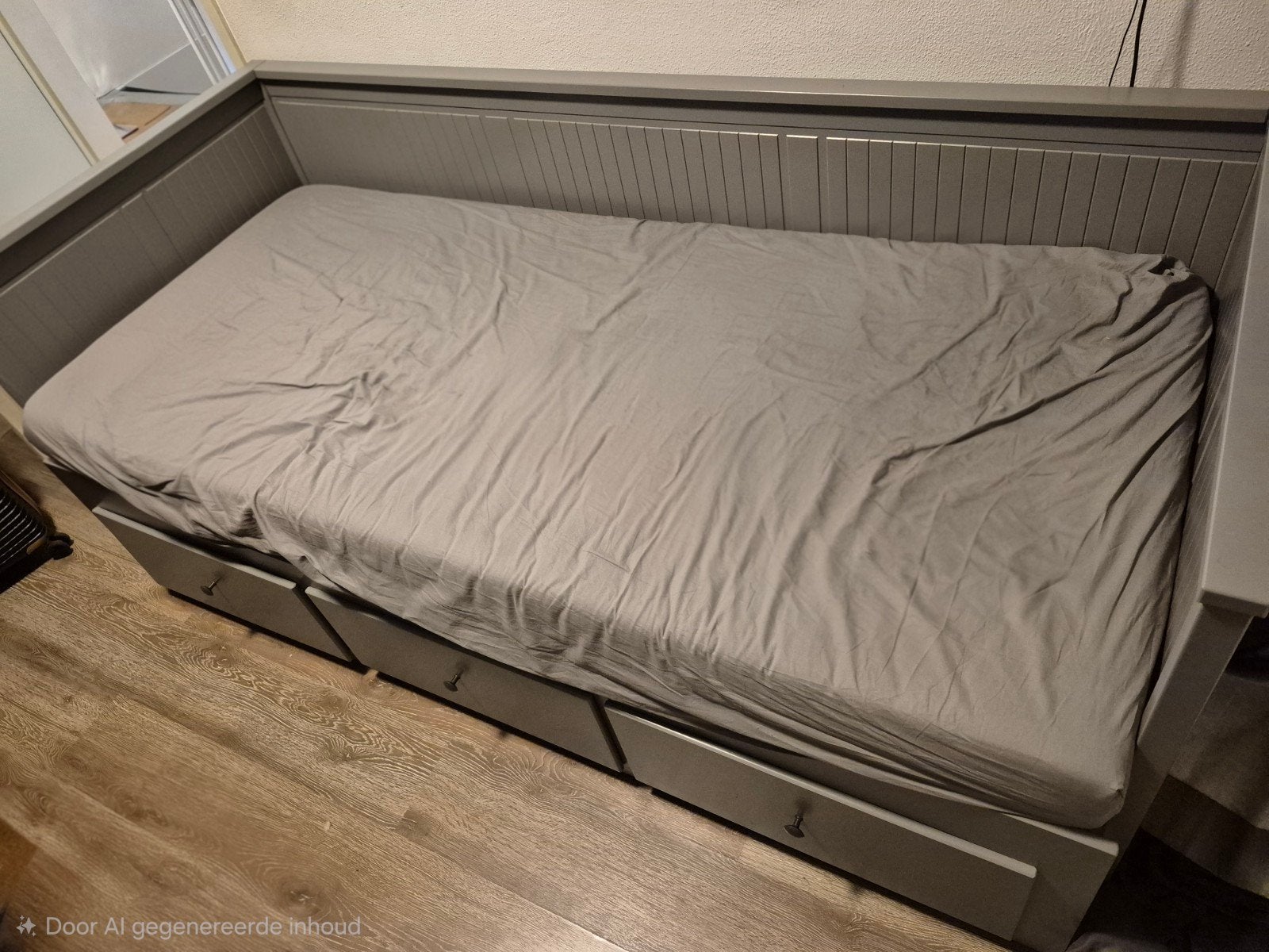 IKEA HEMNES Bedbank grijs- Zo goed als nieuw, Ophalen, Verstelbaar, Bedbank, Tweepersoons