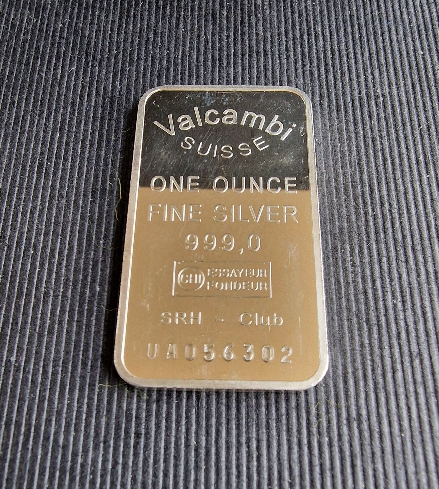 1 oz Zilverbaartje VALCAMBI (suise)., Ophalen of Verzenden, Zilver