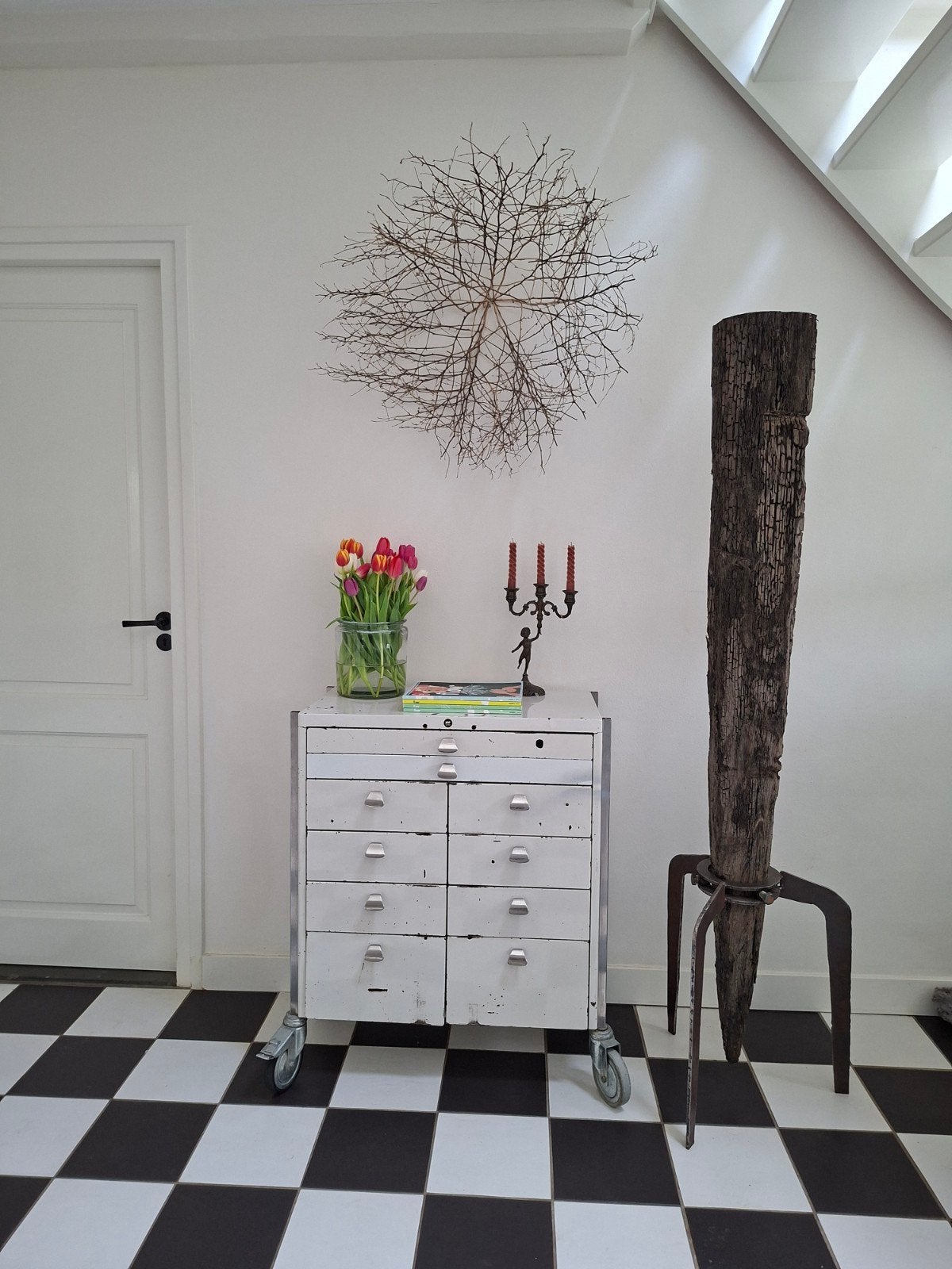 Vintage medische ladenkast instrumentenkast, Huis en Inrichting, Kasten | Ladekasten, Ophalen, Gebruikt, 50 tot 100 cm, 3 of 4 laden