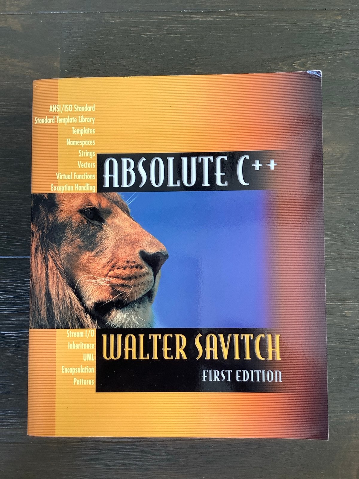 Absolute C++ - Walter Savitch (Eerste Editie), Ophalen of Verzenden, Beta, Zo goed als nieuw, HBO