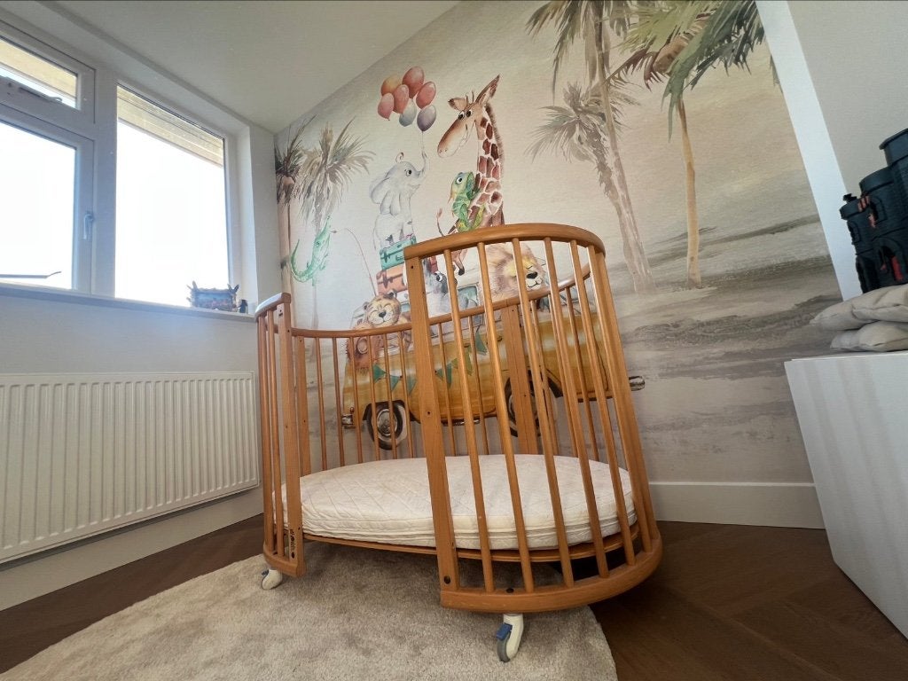 Stokke Sleepi Junior meegroeibed, Ophalen, Gebruikt, Eenpersoons, Bruin